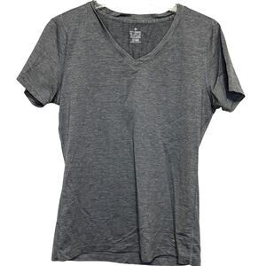 Tommie Copper Women's  Size XL Gray Striped Athletic Wear Top